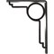 Ekena Millwork Maria Wrought Iron Bracket, (Single center brace), Antiqued Pewter 1 1/2"W x 5 1/2"D x 8"H BKTM01X05X08SMAAPW - alternate 2